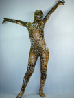 Yellow Leopard Pattern Fullbody Spandex Zentai Suit Yellow Leopard Pattern Fullbody Spandex Zentai Suit